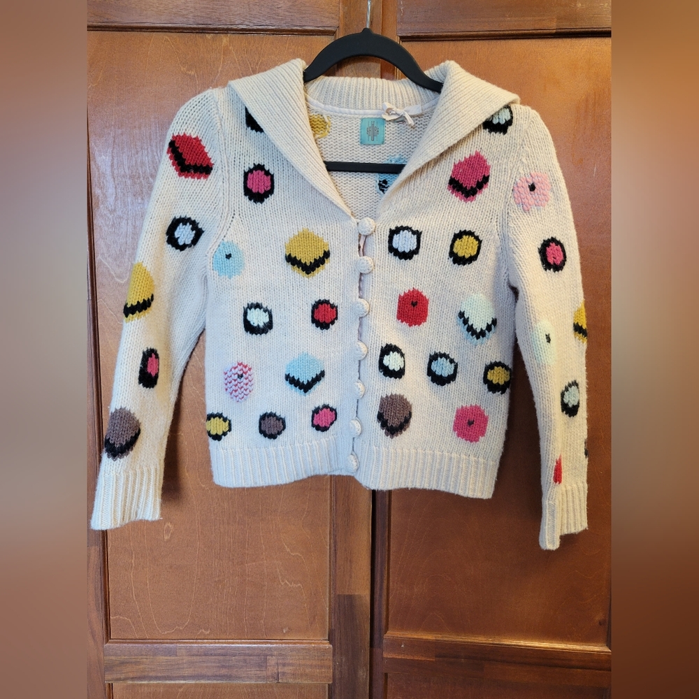 Anthropologie Monogram Chocolate Box Sweater XXS